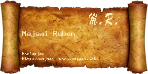 Majsai Ruben névjegykártya